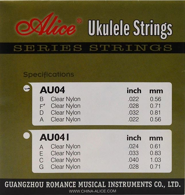 Cuerdas de ukelele de nylon Soprano Alice AU04, 4 unids/set