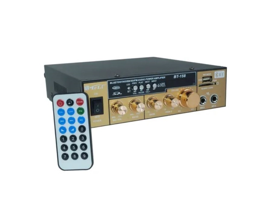 Amplificador Teli BT-158 Estéreo 2 Ch Bluetooth Usb Sd Mp3 Karaoke