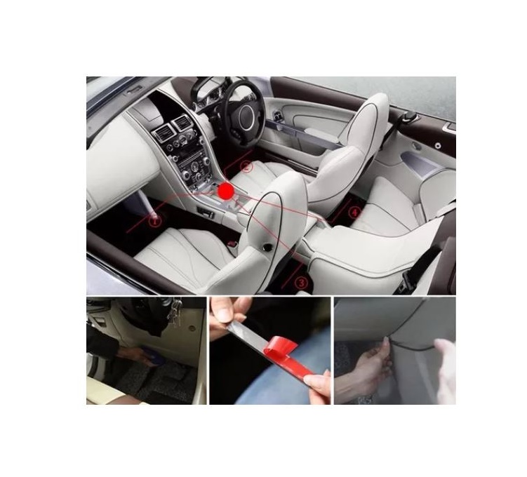 4 tiras Led  interior vehículo conexión cigarrera