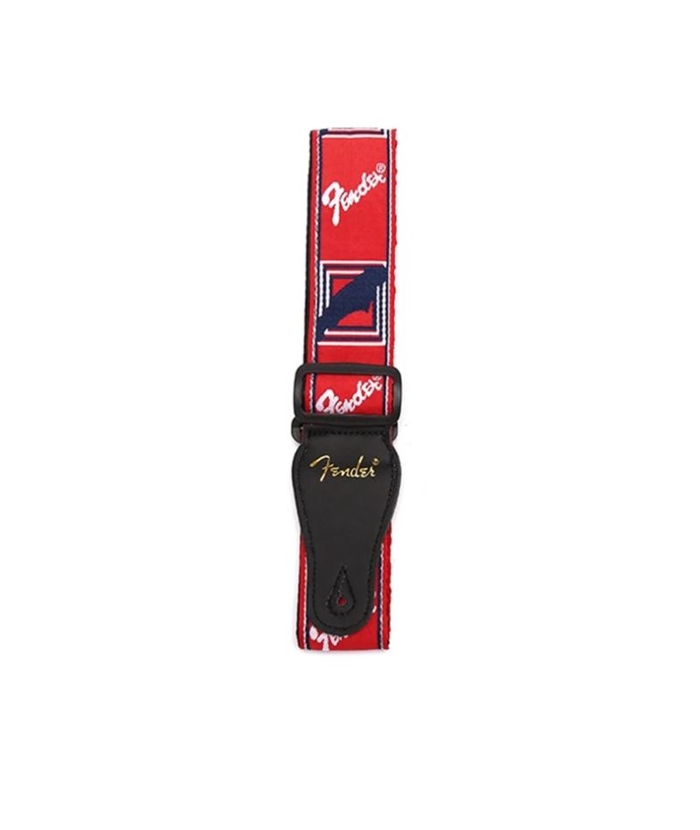 Correa de guitarra o bajo  Fender roja