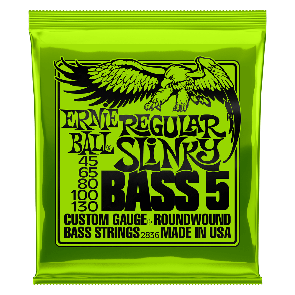 Cuerdas Bajo  5  ERNIE BALL REGULAR SLINKY BASS CALIBRE 45-130.