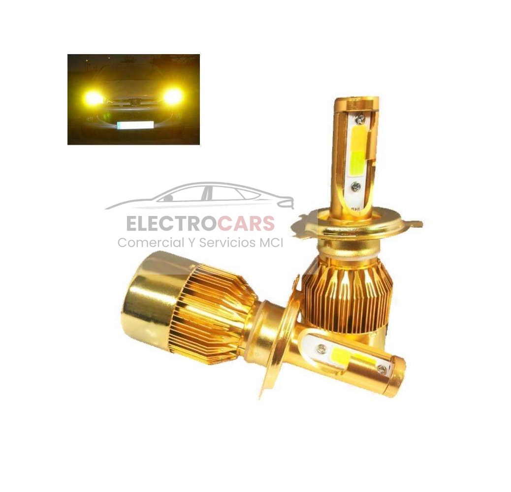 Turbo led Bicolor H4 blanca y amarilla