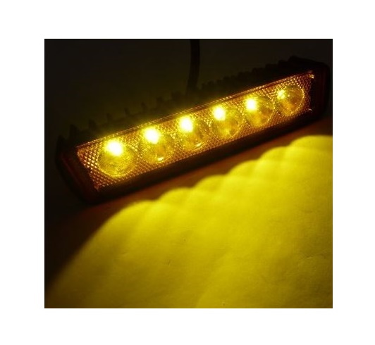 Neblinero 6 LED Ámbar , HJG  Rectangular, 12 Volt, x2 (el par)
