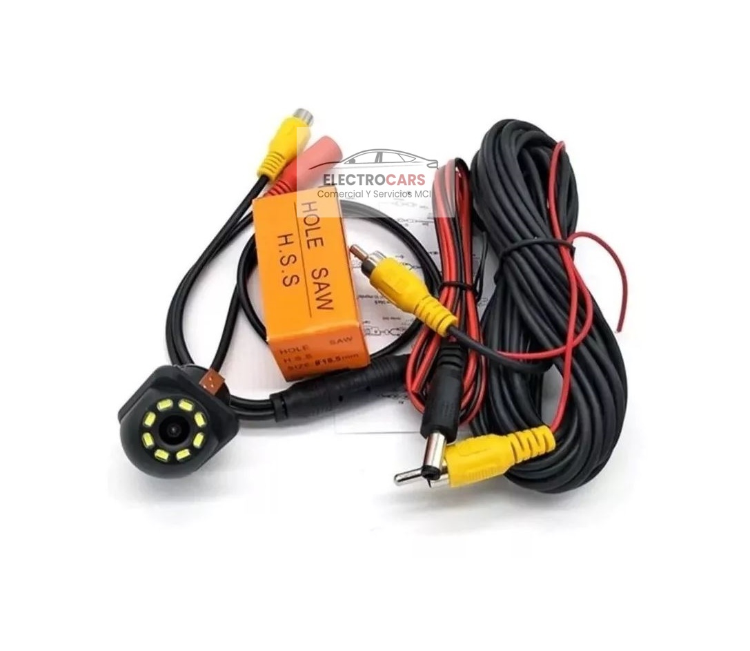 Cámara Auto HD  Visión Nocturna Retroceso 8 Led Ip66 12v