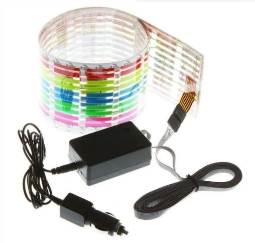 Ecualizador LED Automóvil al ritmo de la Música 90 cm x 25 cm
