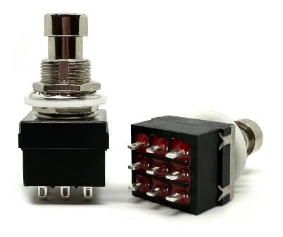 Switch pedal de guitarra 3PDT 9 Pines