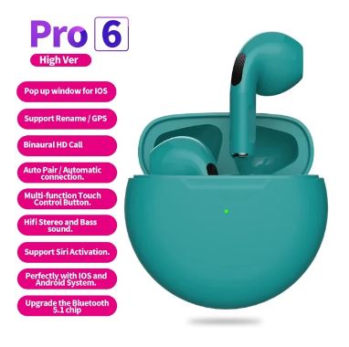 Audífonos  Pro 6 Verde