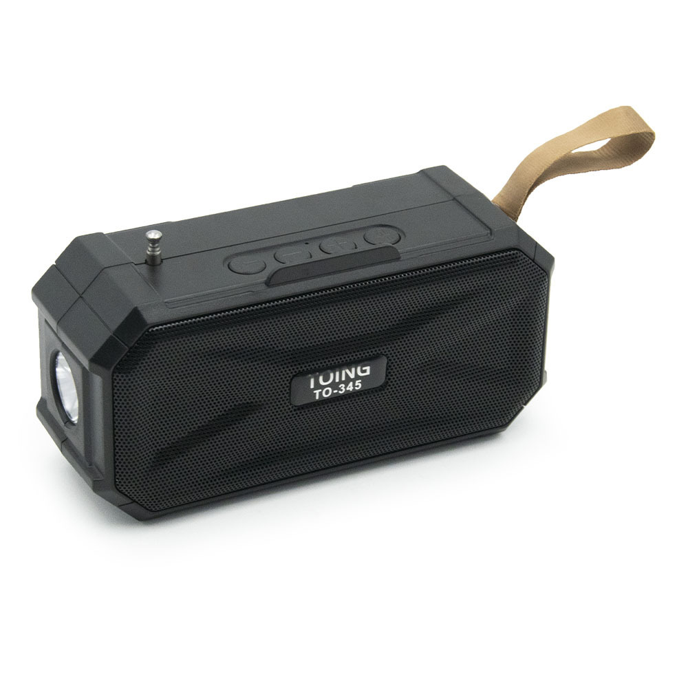 Altavoz Bluetooth portátil inalámbrico con luz LED incorporada y panel solar (TO-345)