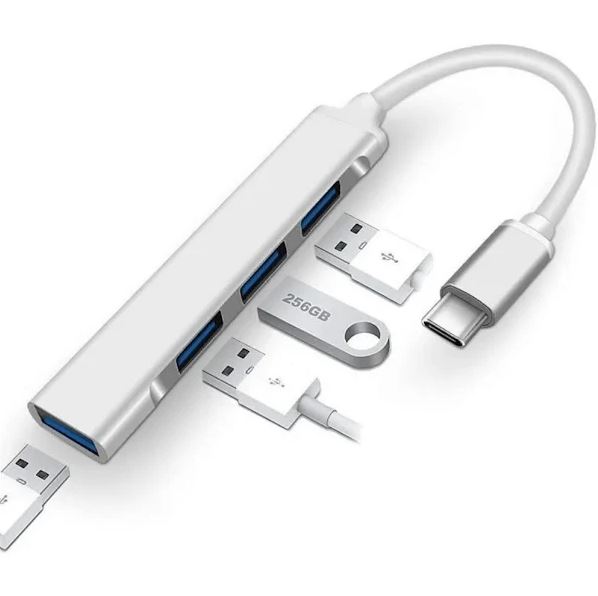 Adaptador Usb Hub Tipo C 4 X Usb 3.0 4 En 1