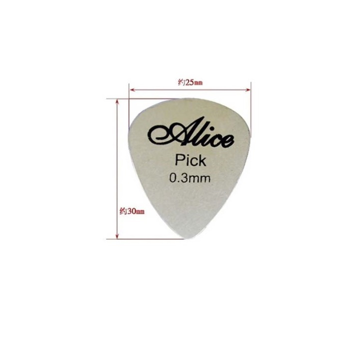 Uñeta metálica marca Alice de 0.3mm para mandolina o guitarra