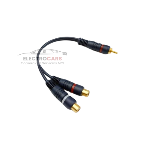 Cable RCA  "Y" 2 Hembra 1 Macho  Audio Subwoofer Sonido Auto