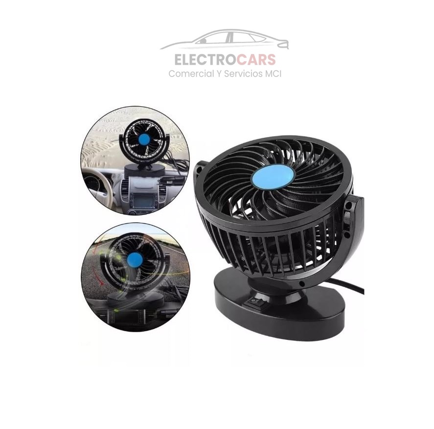 Ventilador Automóvil 12v Accesorio Vehículo 360° 13cm Camión