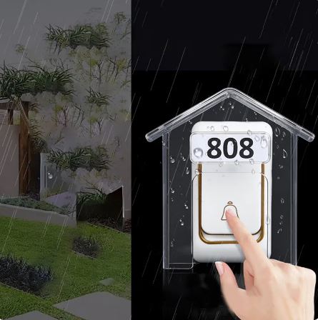 Cubierta para timbre inalámbrico de acrílico diseño impermeable