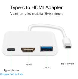 Adaptador Hub USB C a HDMI con Usb 3.0
