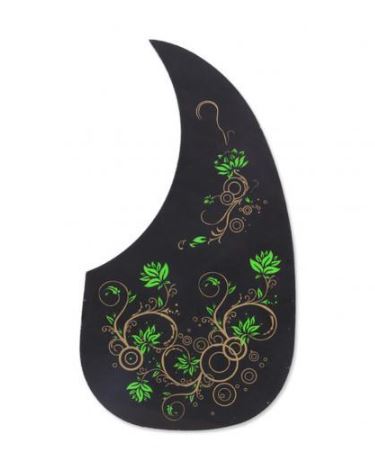 Pickguard - Placa guitarra Acústica  negra diseño