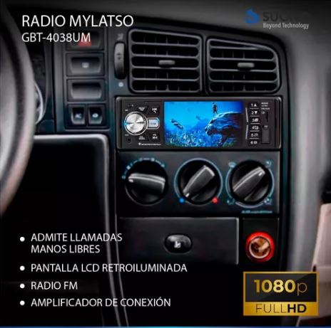 Radio 1 din mirror Link ,pantalla de 4 pulgadas, Full HD