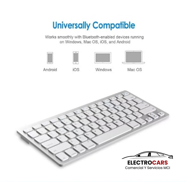 Teclado Bluetooth, teclado inalámbrico BK-3001 (RTT-KBD-0233) Color Plateado