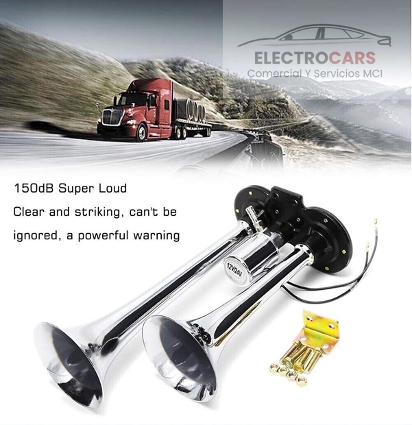 Bocina de aire para camión LD-201, bocina de aire controlada eléctricamente, 12/24V