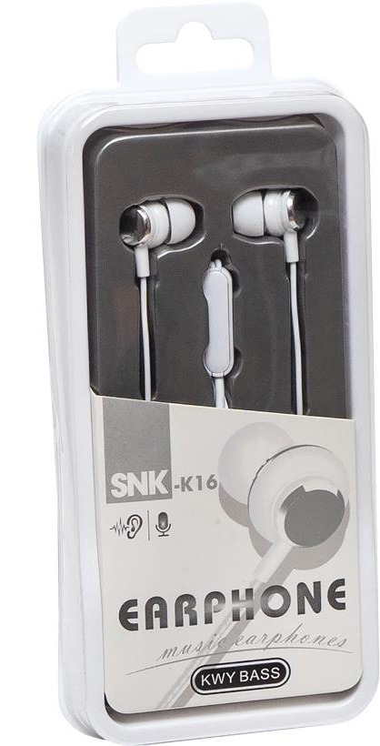 Audífonos SNK-K16 intrauditivos Blancos