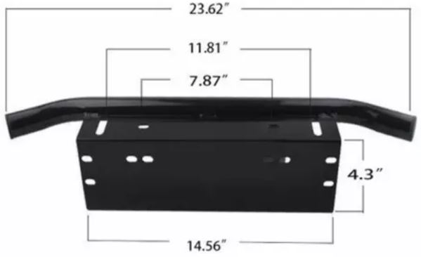 Base Soporte Focos O Barra Led  Porta Patente Negro Metal