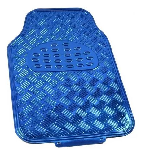Cubre Alfombra Auto Universal 4 Piezas Azul Metalizado