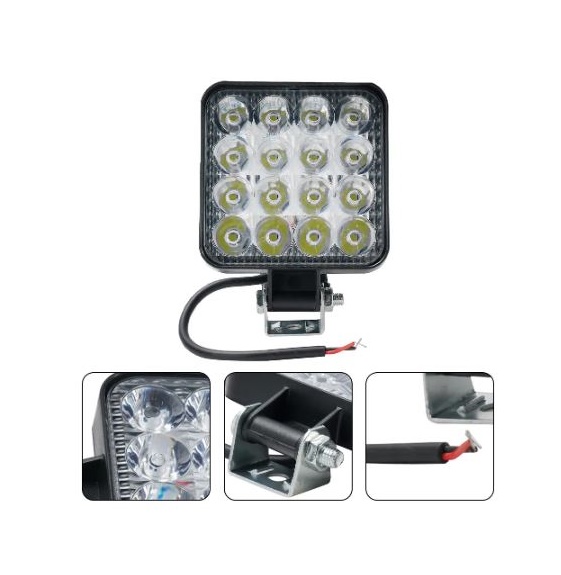 Neblineros cuadrados 16 Leds 48ws x 2 unidades (par)