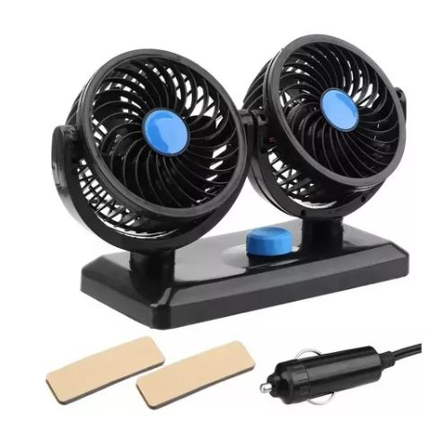 Ventilador De Auto 12v Camión 24v Doble 360°