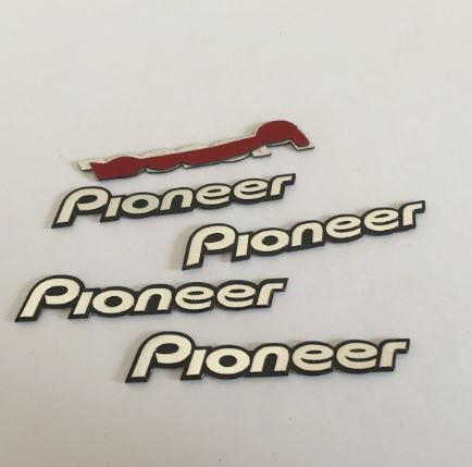Pioneer-insignia de altavoz de audio Hi-Fi para coche, emblema estéreo, pegatina.