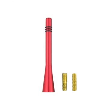Antena Universal Auto Roja Aluminio