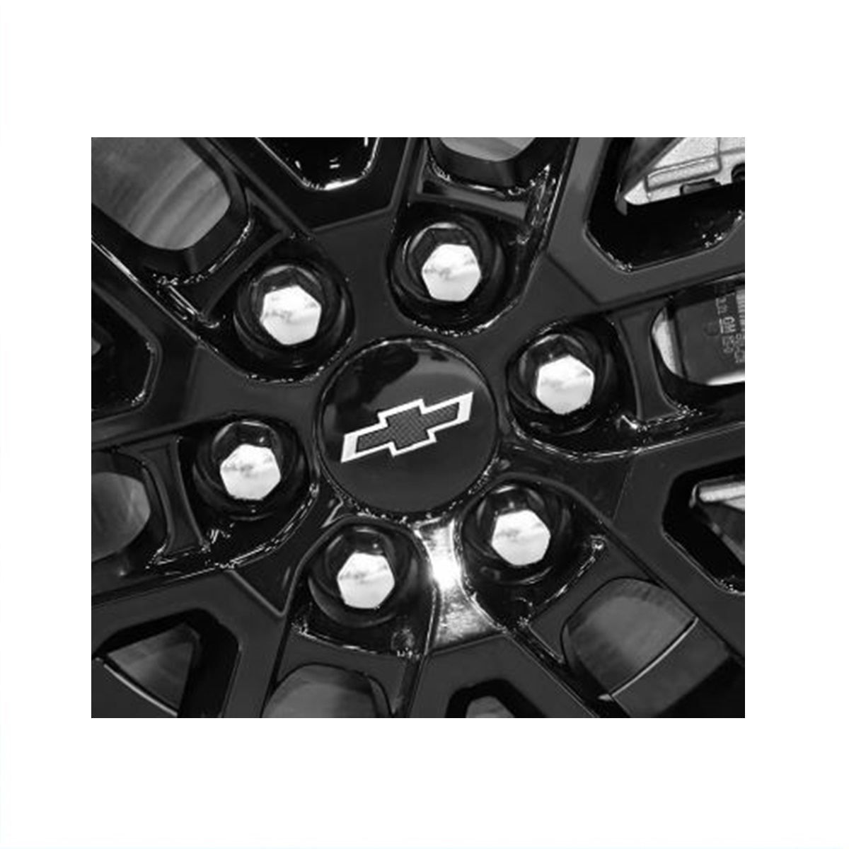 Tapa LLanta Chevrolet negra 4 x 53mm