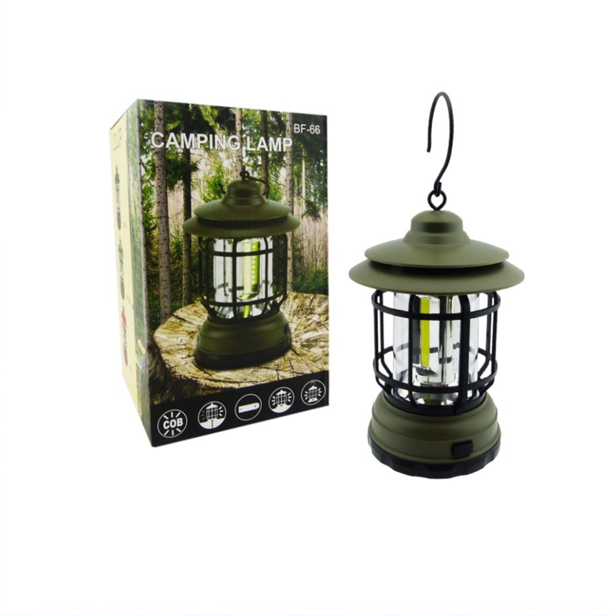 Lampara Tipo Farol de emergencia LED camping a pilas AA