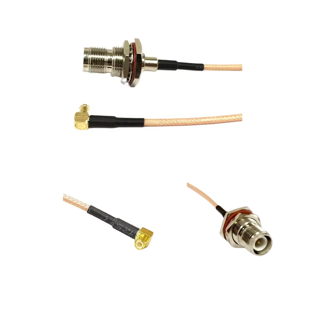 Cable  RF TNC Macho a MCX macho adaptador de ángulo recto RG316