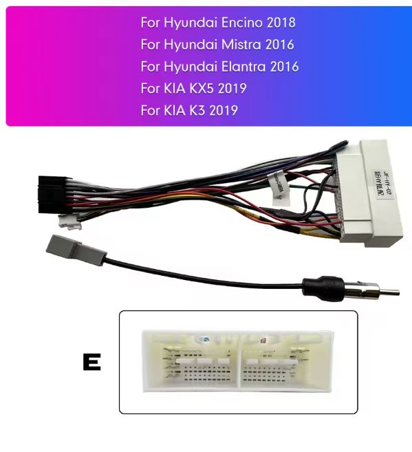 Adaptador de ramal de cable radio Android 9" Hyundai Elantra 2016