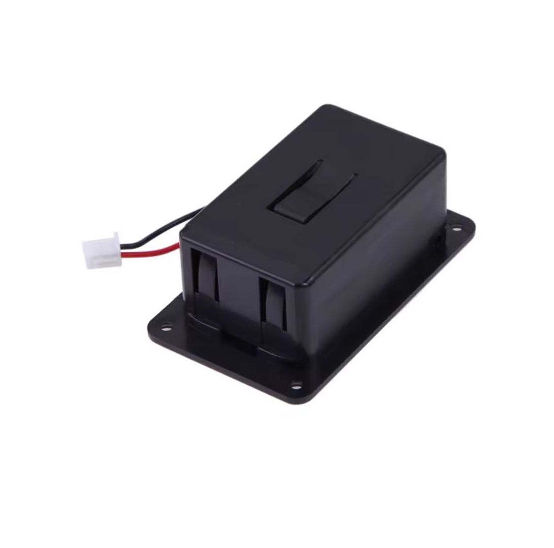 Caja con soporte para batería de 9V, cubierta para guitarra, bajo, ukelele