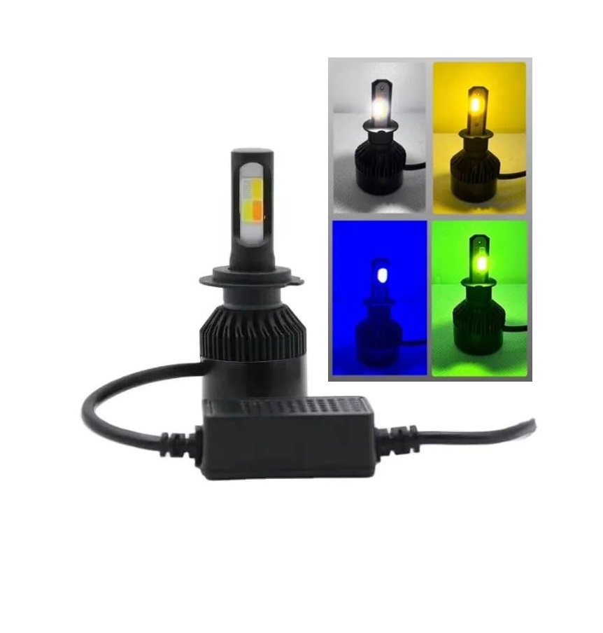 Turbo led 4 colores , Blanca , Amarilla, Azul oscuro, Verde Limon ,solo H11
