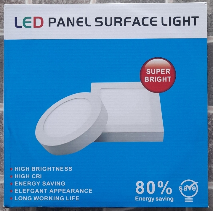 Foco Panel Plafón Led 18W  ,Sobrepuesto Redondo Luz Frio 6000k