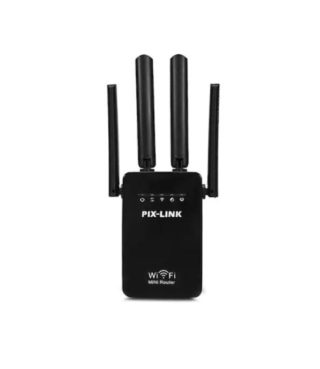 Repetidor y Router Wifi, Pix-link, 4 Antenas 300mbps